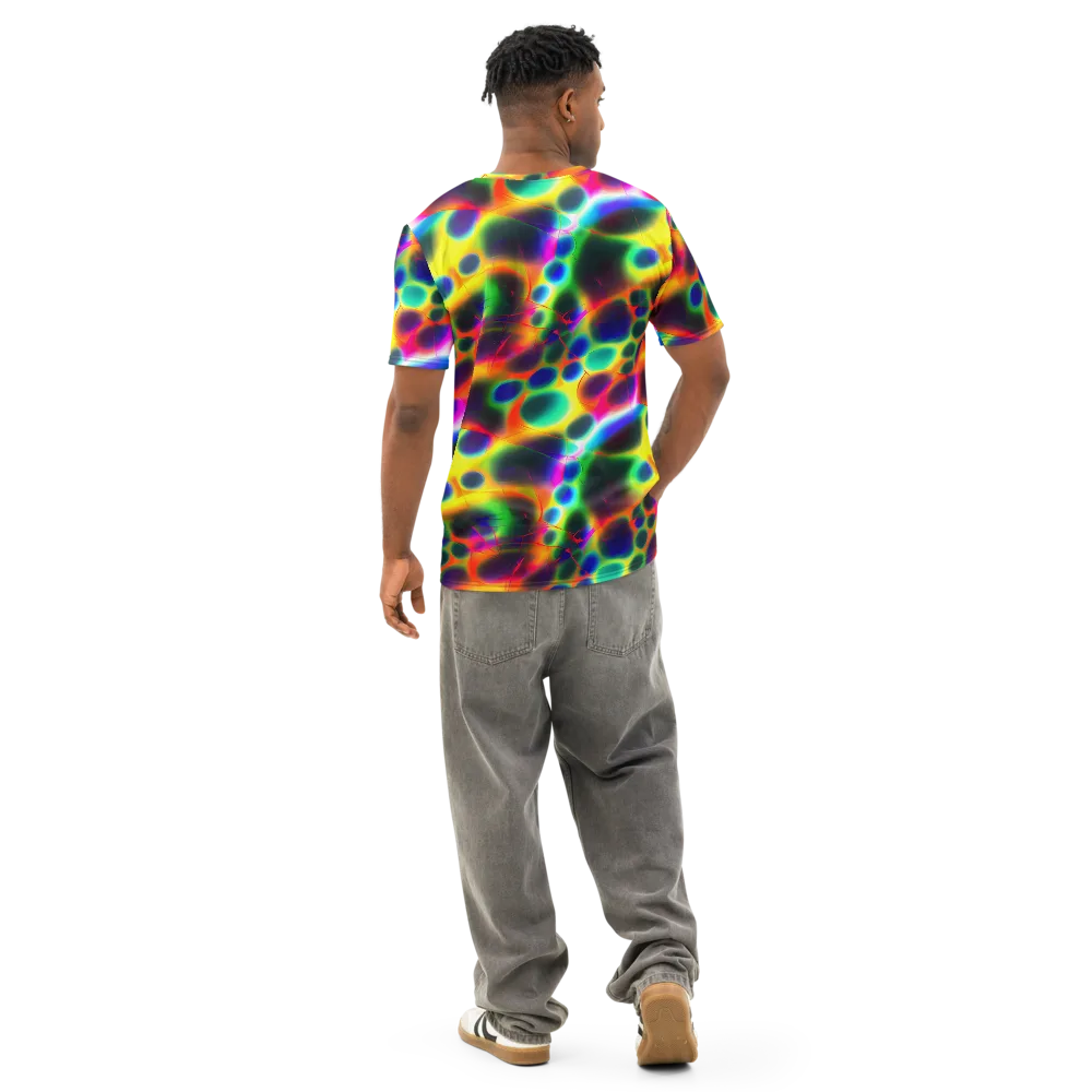 Lucid Voltage on Men's Cotton Crew Neck T-Shirt — Back