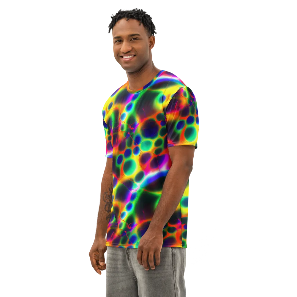 Lucid Voltage on Men's Cotton Crew Neck T-Shirt — Left Front