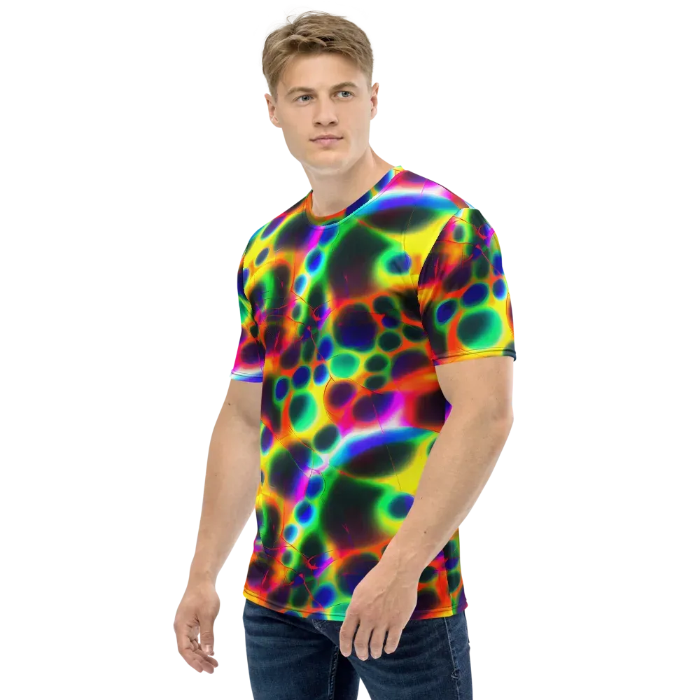 Lucid Voltage on Men's Crew Neck T-Shirt — Left