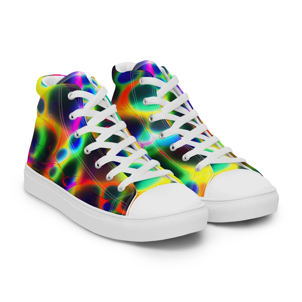 Lucid Voltage on Men's High Top Canvas Shoes — Right Front