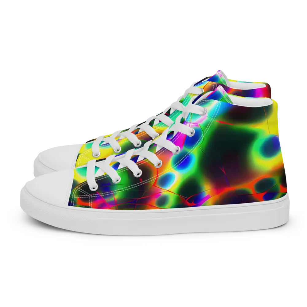 Lucid Voltage on Men's High Top Canvas Shoes — Left