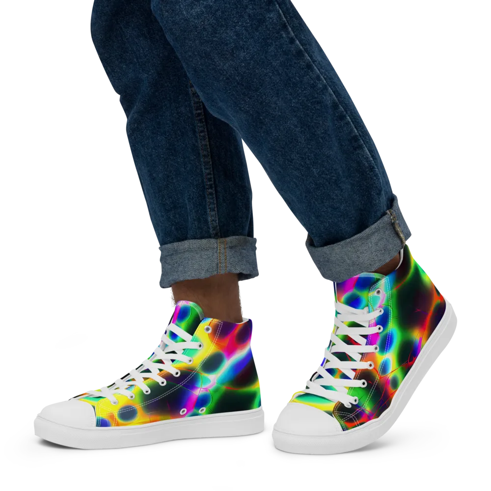 Lucid Voltage on Men's High Top Canvas Shoes — Left