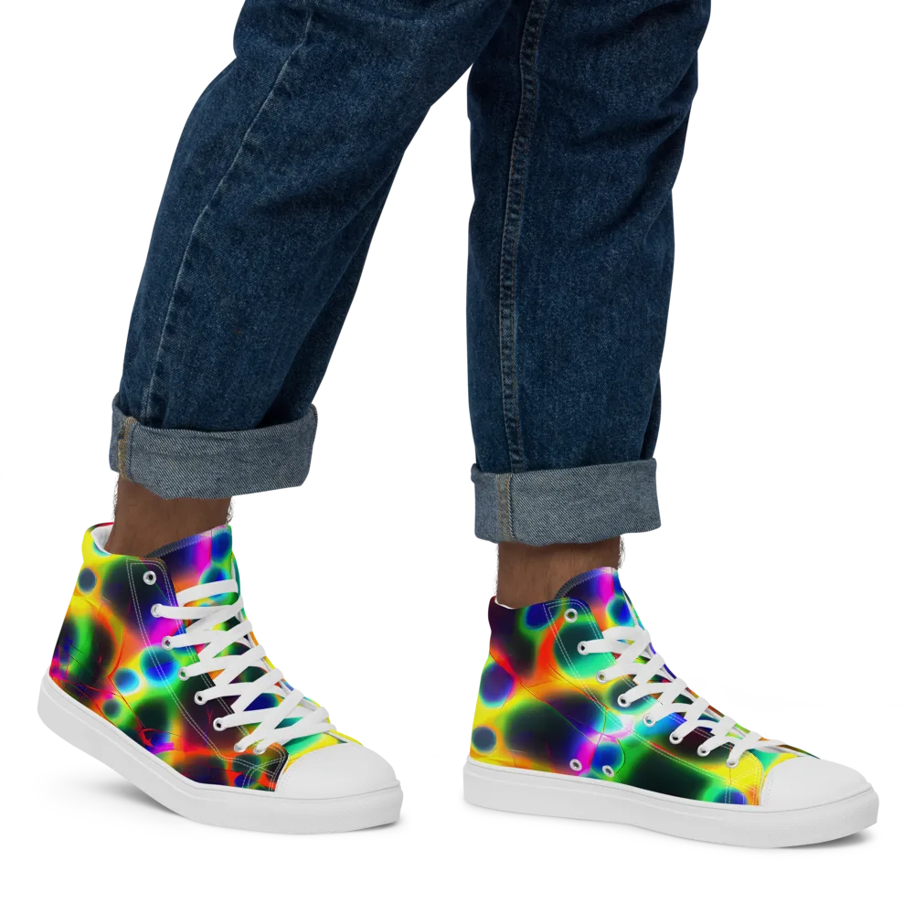 Lucid Voltage on Men's High Top Canvas Shoes — Right