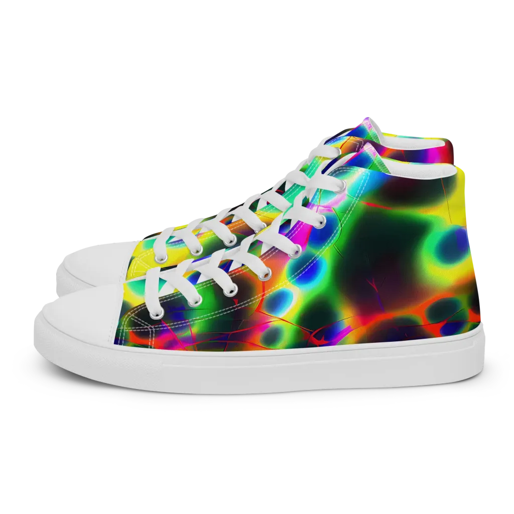 Lucid Voltage on Women's High Top Canvas Shoes — Left