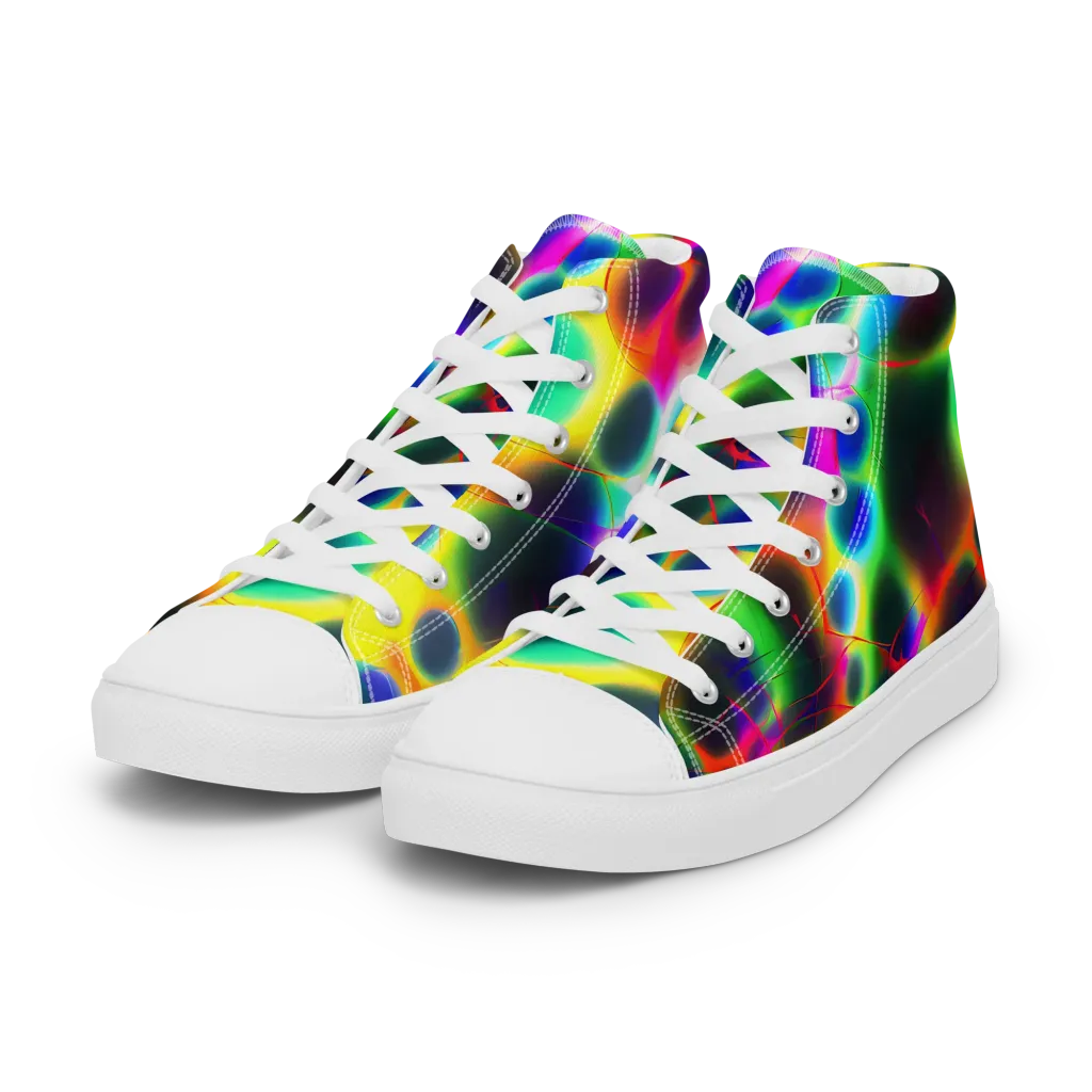 Lucid Voltage on Women's High Top Canvas Shoes — Left Front