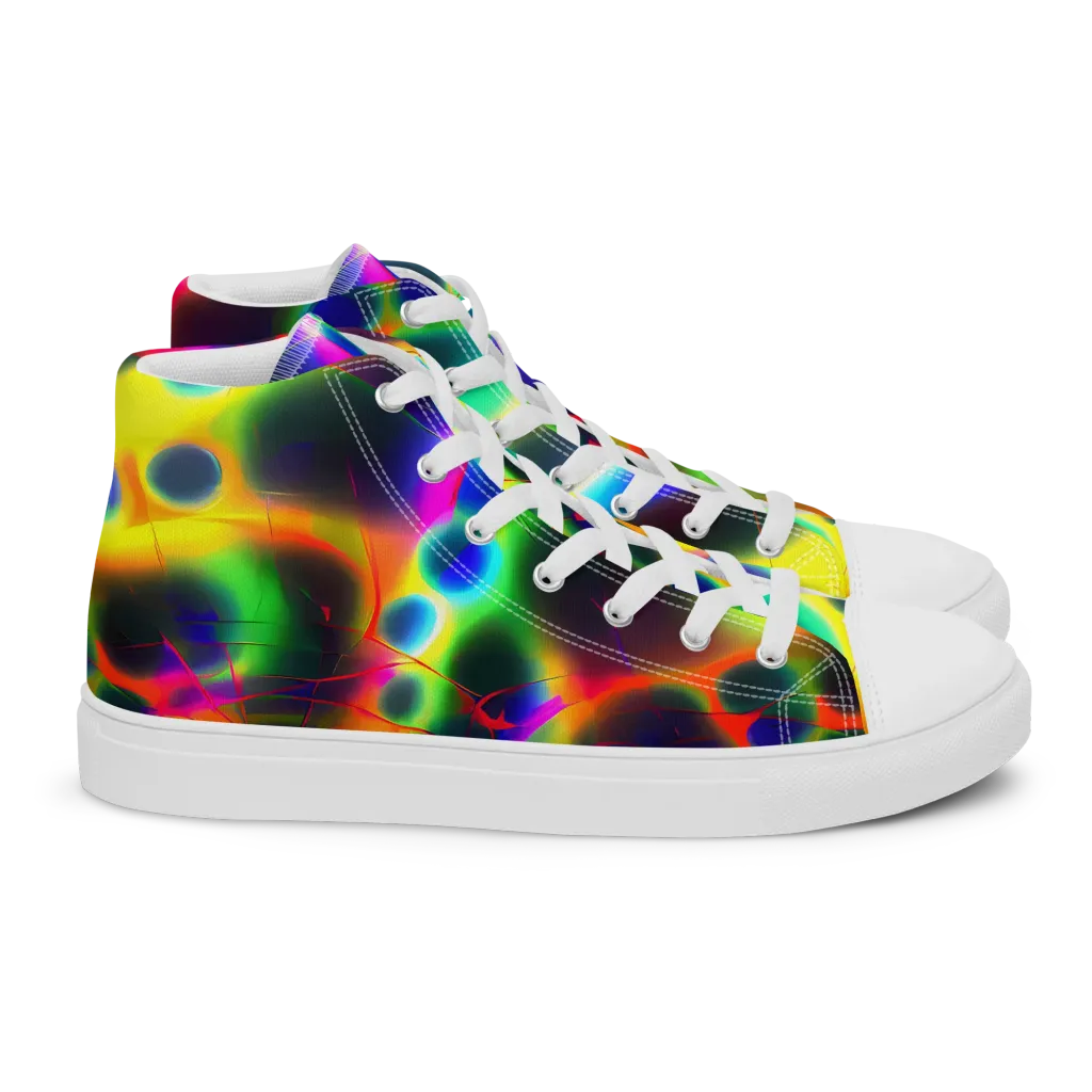 Lucid Voltage on Women's High Top Canvas Shoes — Right