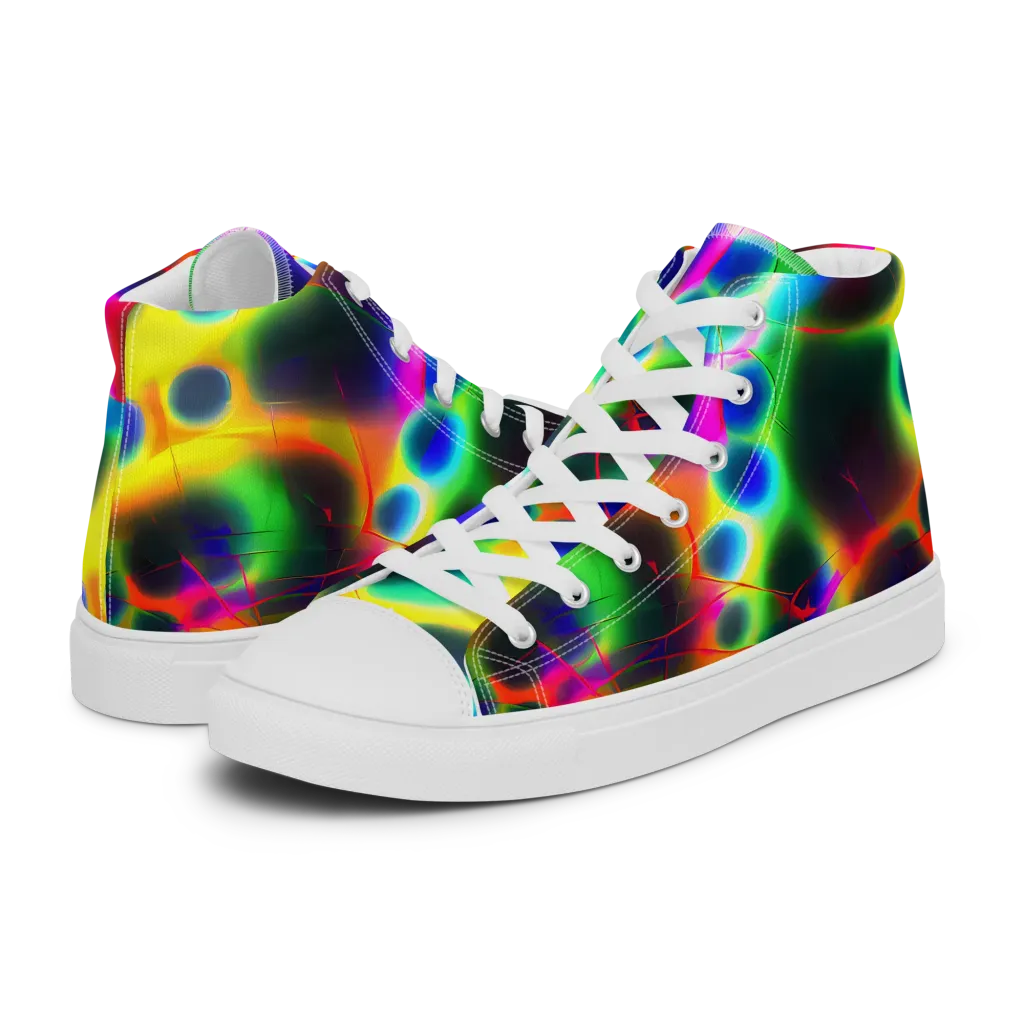 Lucid Voltage on Women's High Top Canvas Shoes — Left