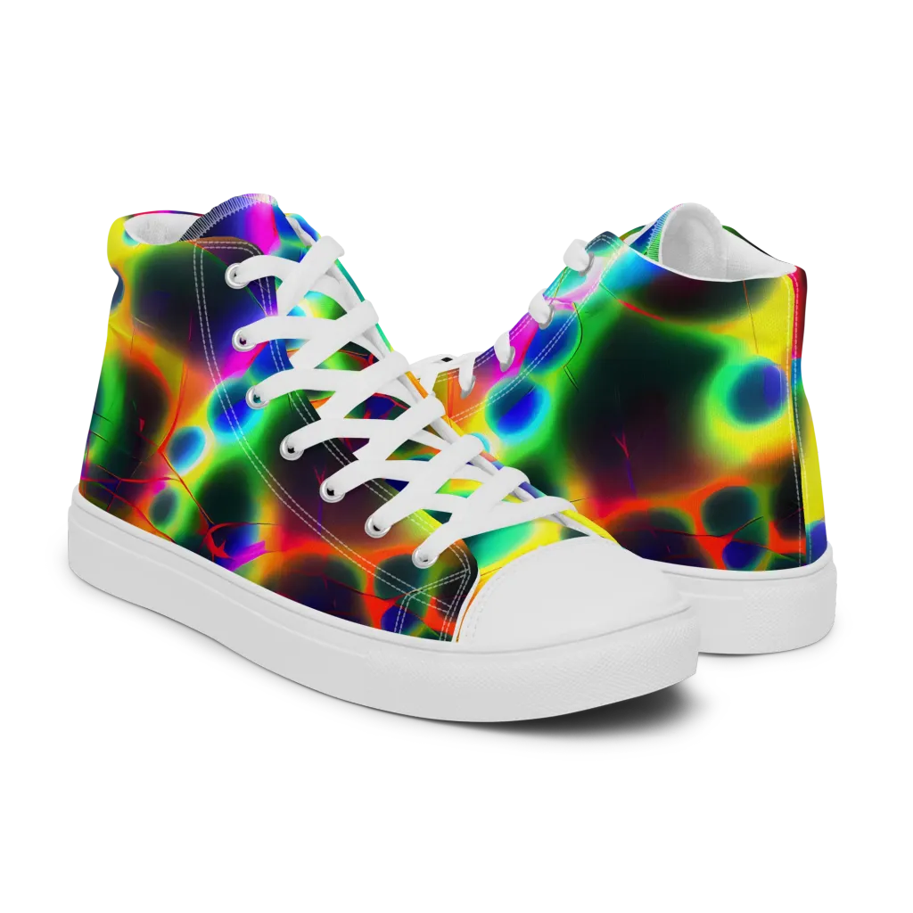 Lucid Voltage on Women's High Top Canvas Shoes — Right