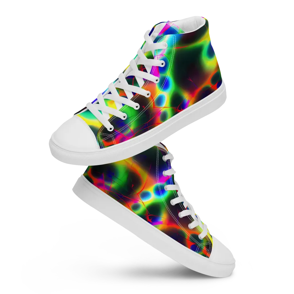 Lucid Voltage on Women's High Top Canvas Shoes — Front