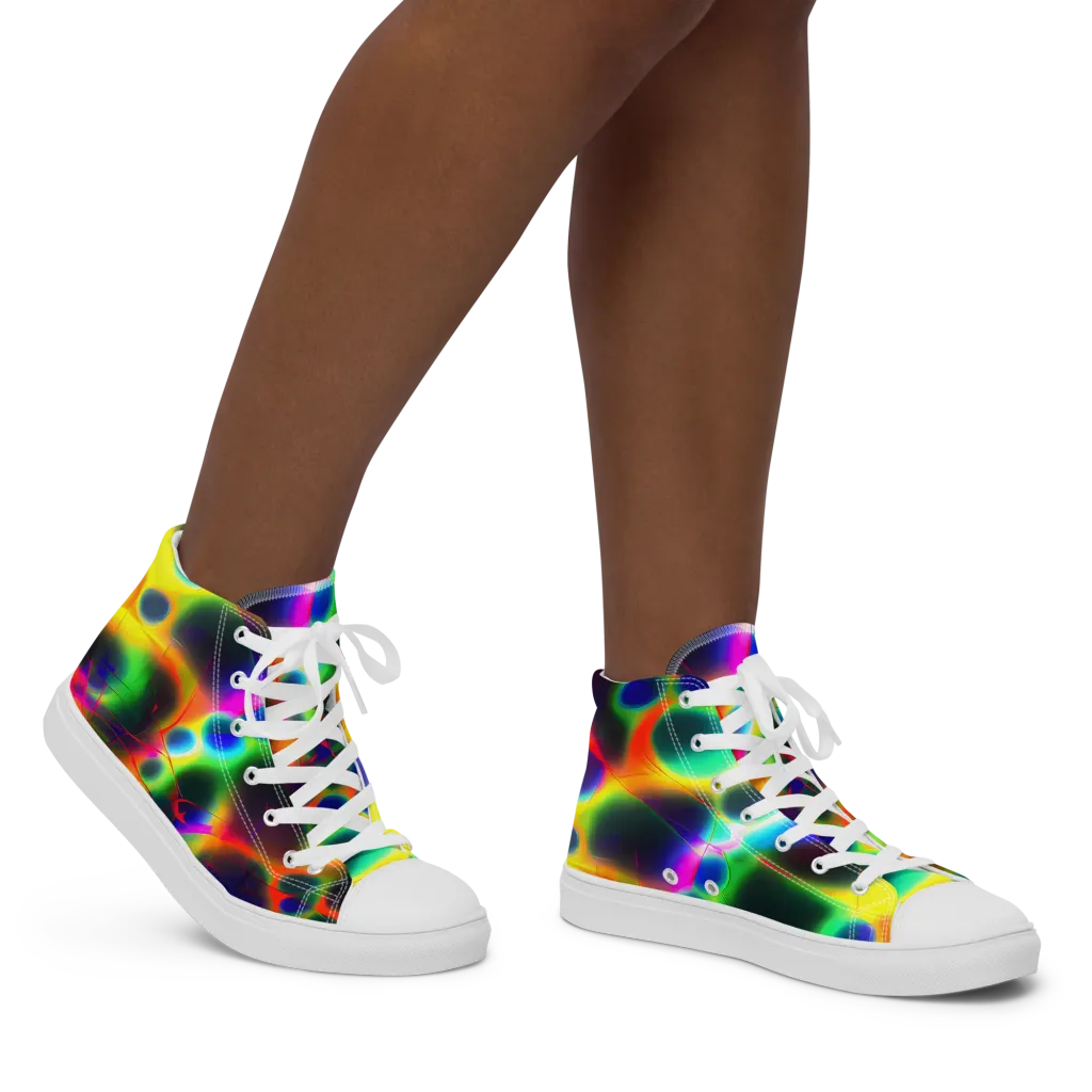 Lucid Voltage on Women's High Top Canvas Shoes — Right