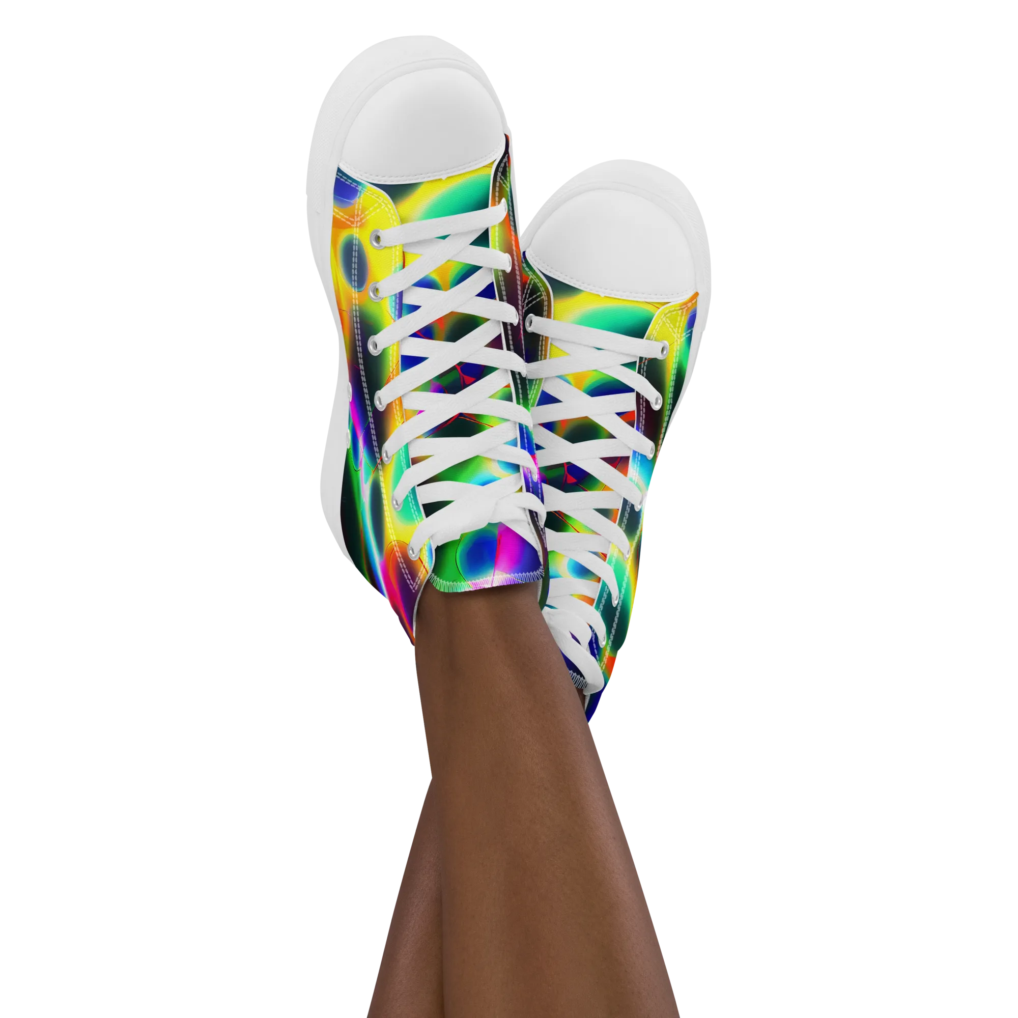 Lucid Voltage on Women's High Top Canvas Shoes — Front