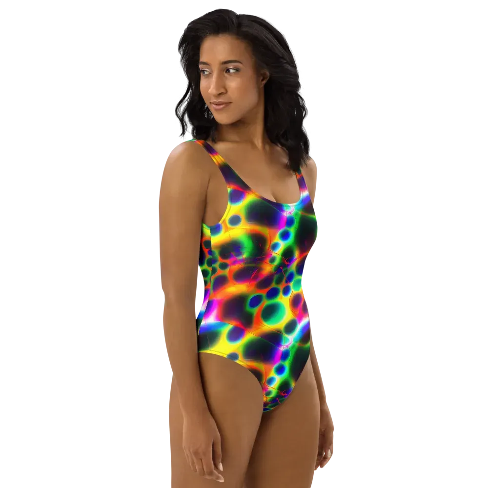 Lucid Voltage on One-Piece Swimsuit — Right