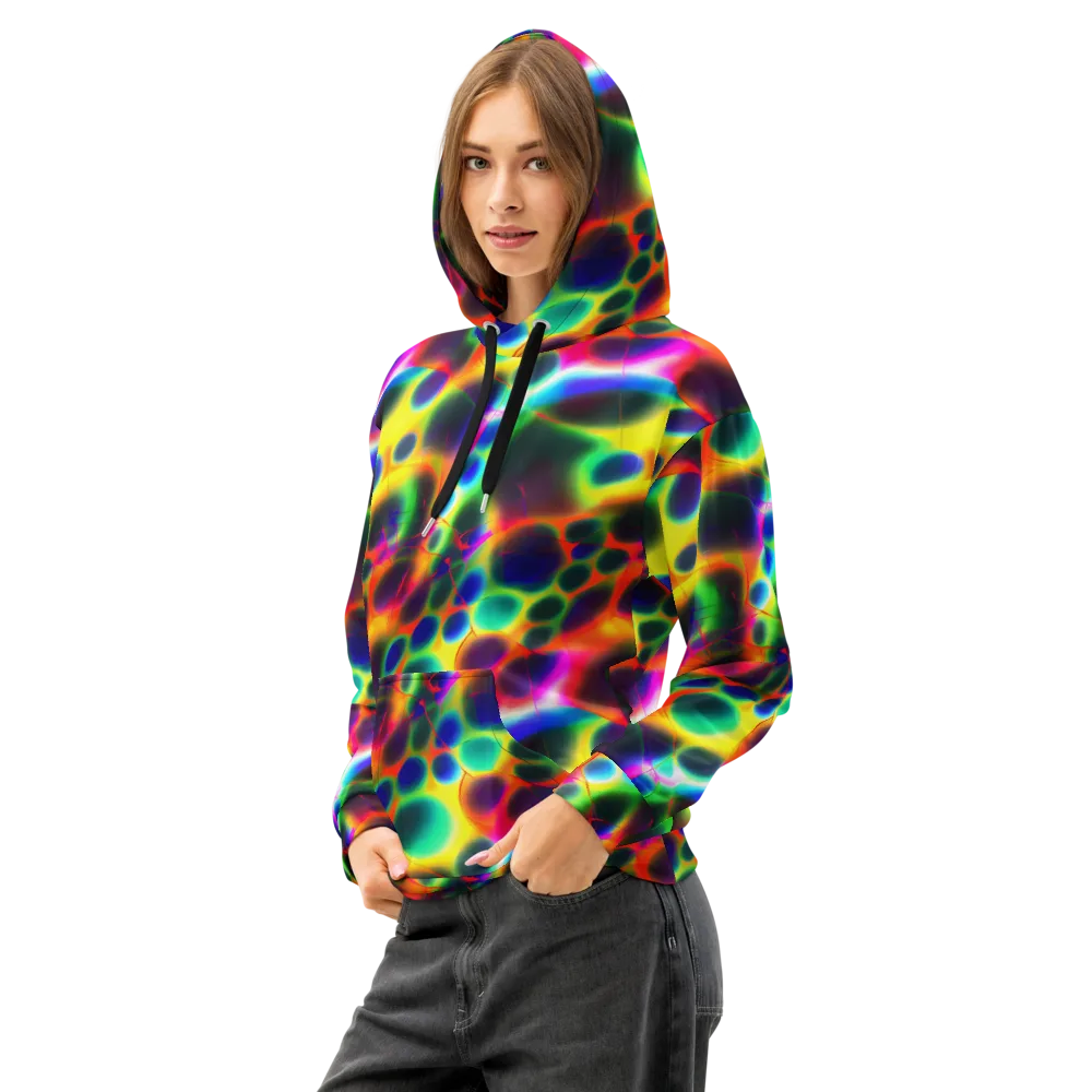 Lucid Voltage on Cotton Hoodie — Left Front