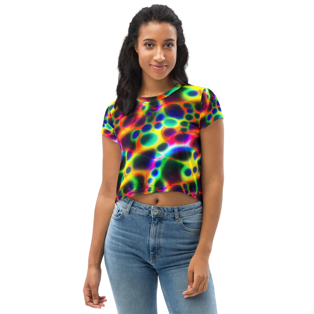 Lucid Voltage on Crop Tee — Front