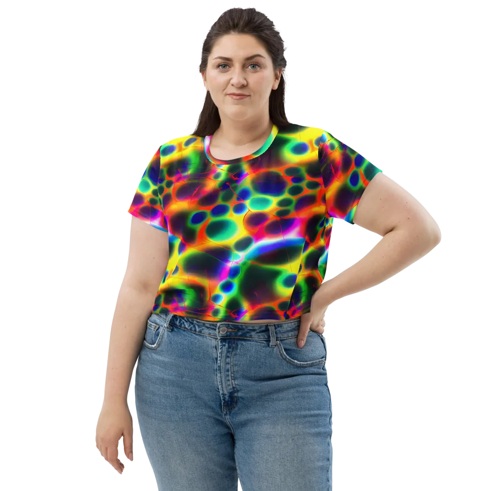 Lucid Voltage on Crop Tee — Front