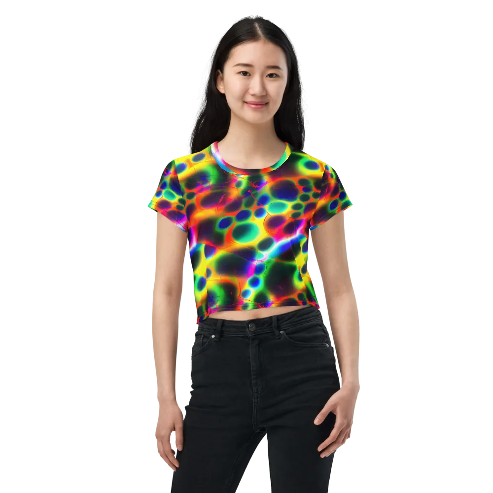Lucid Voltage on Crop Tee — Front
