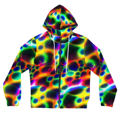 Lucid Voltage on a Women's Full-Zip Hoodie