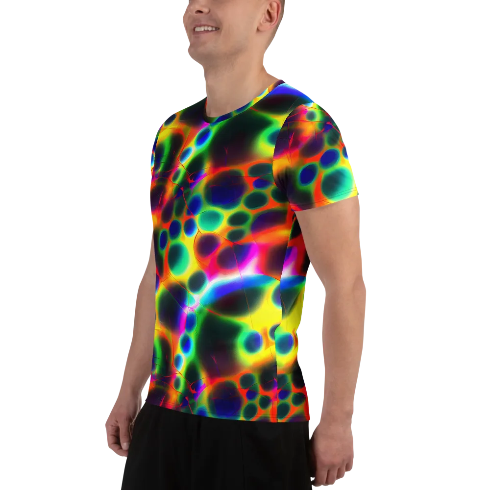 Lucid Voltage on Men's Athletic T-Shirt — Left
