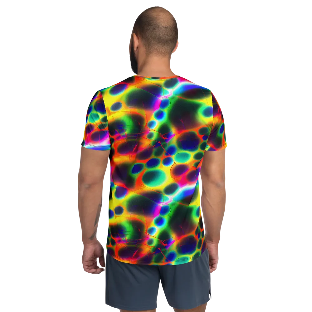 Lucid Voltage on Men's Athletic T-Shirt — Back