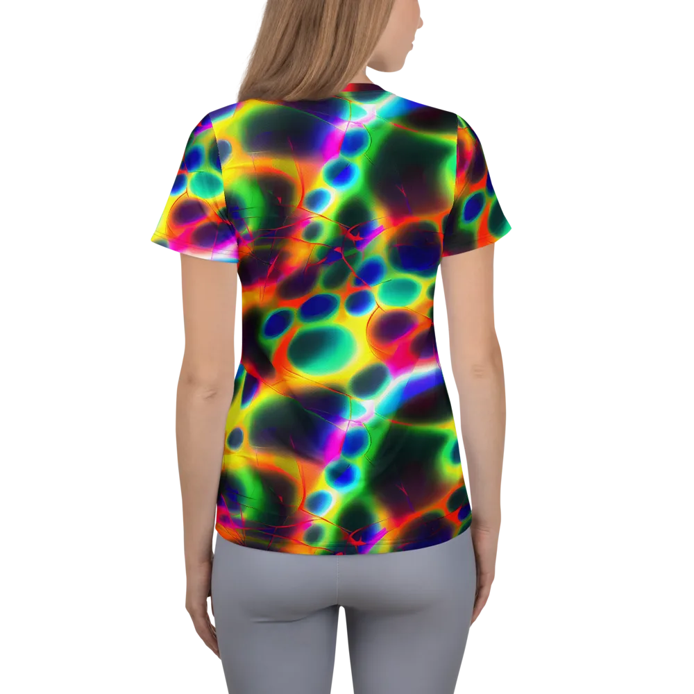 Lucid Voltage on Women's Athletic T-Shirt — Back