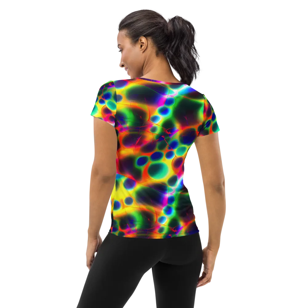 Lucid Voltage on Women's Athletic T-Shirt — Back