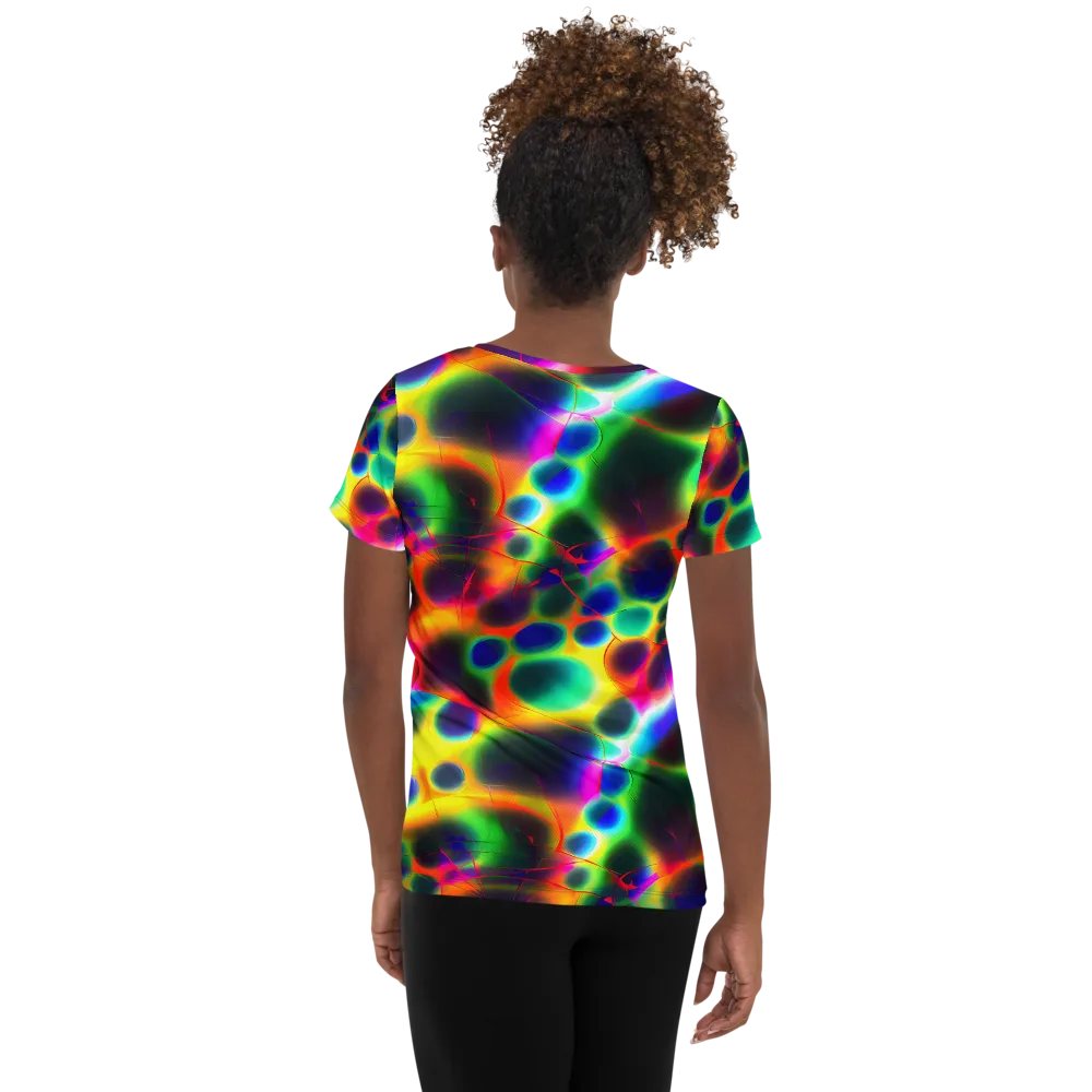 Lucid Voltage on Women's Athletic T-Shirt — Back