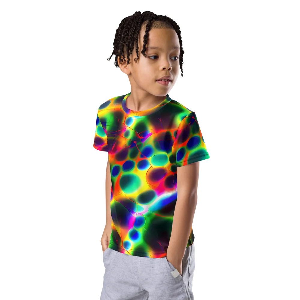 Lucid Voltage on Kids Crew Neck T-Shirt — Left Front