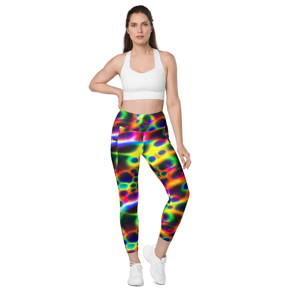Lucid Voltage on Leggings with Pockets — Front