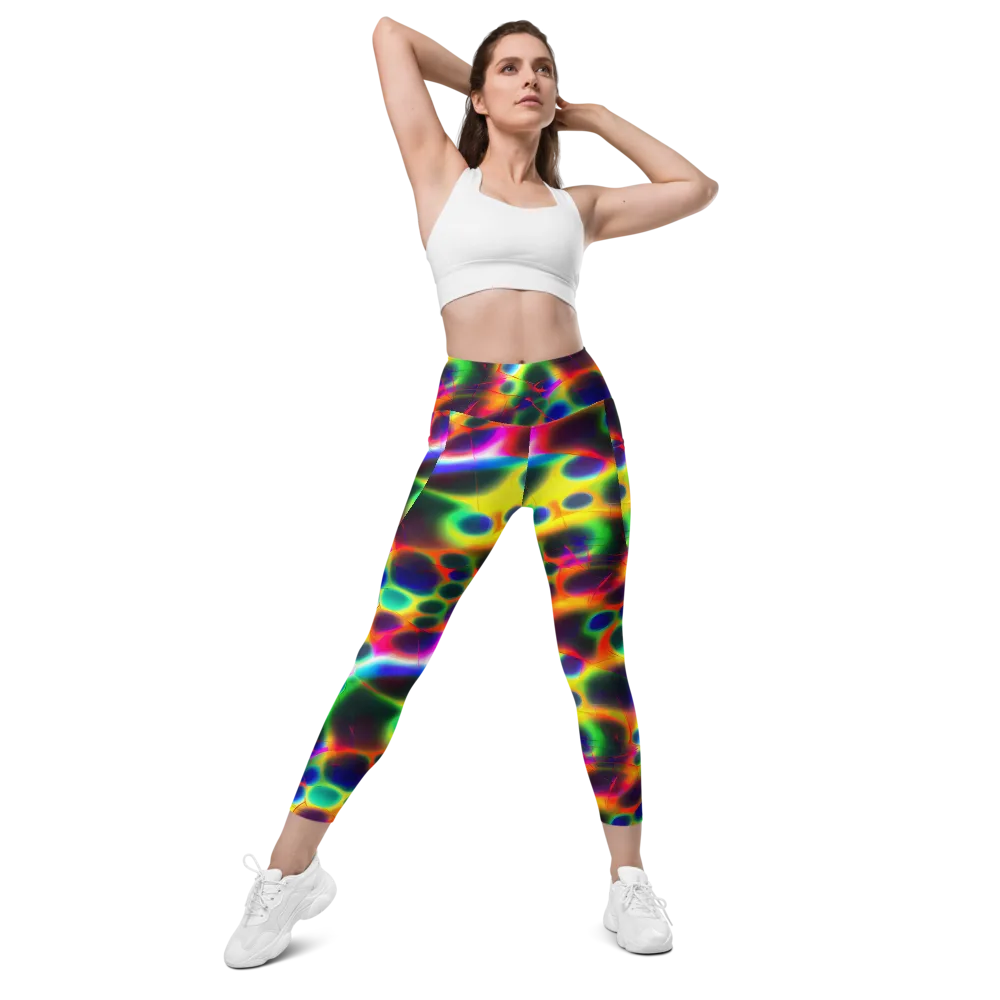 Lucid Voltage on Leggings with Pockets — Front