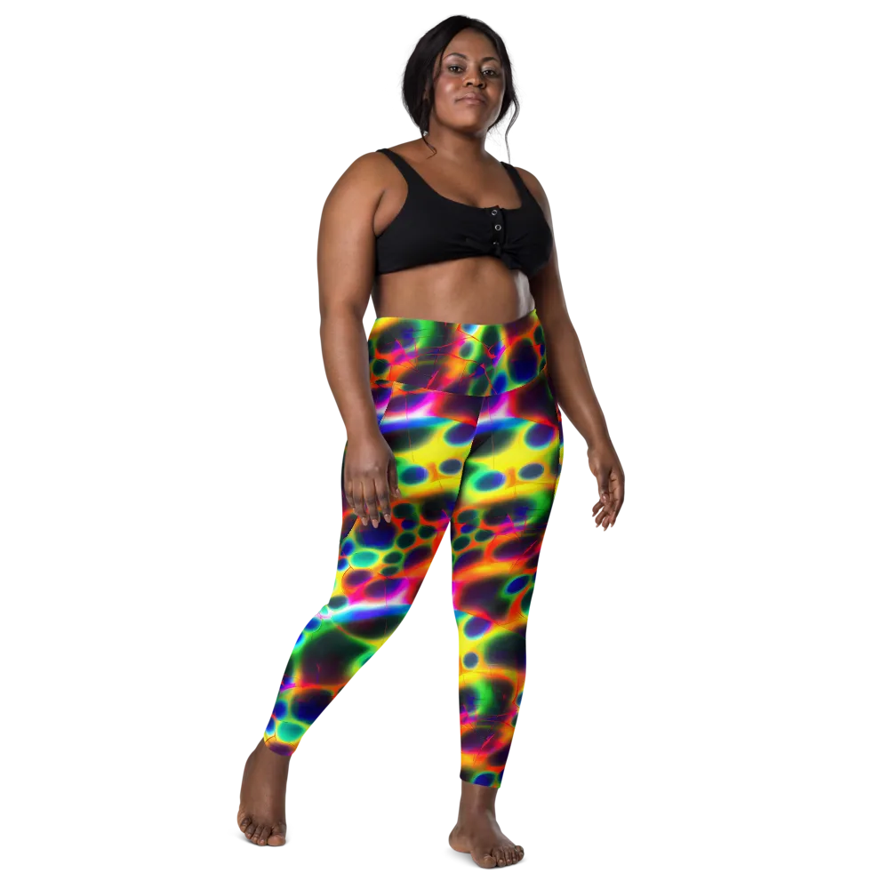 Lucid Voltage on Leggings with Pockets — Front