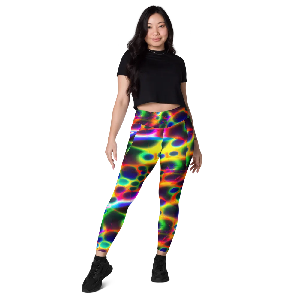 Lucid Voltage on Leggings with Pockets — Front