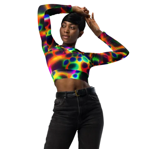 Lucid Voltage on a Long Sleeve Crop Top