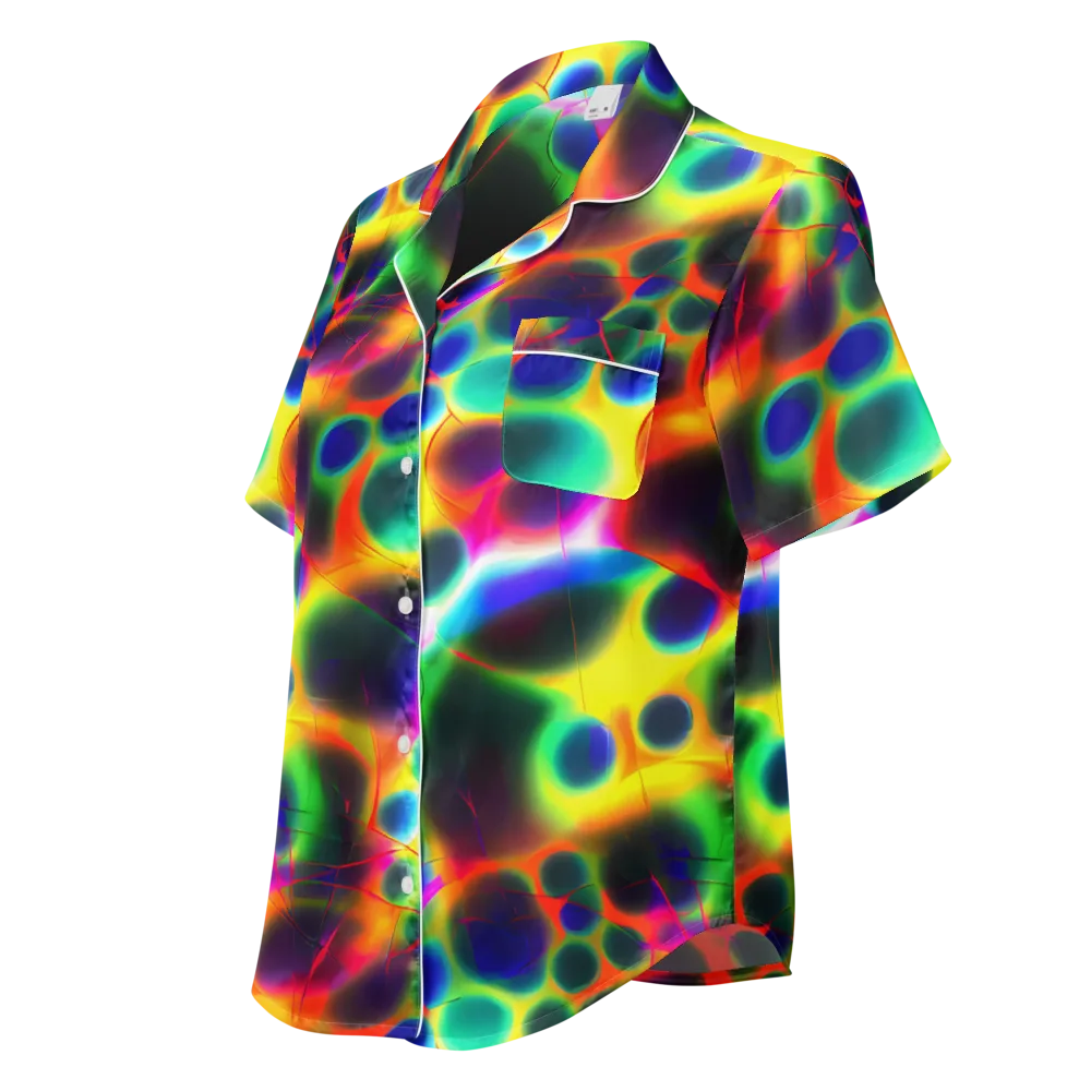 Lucid Voltage on Women's Short Sleeve Pajama Top — Left Front
