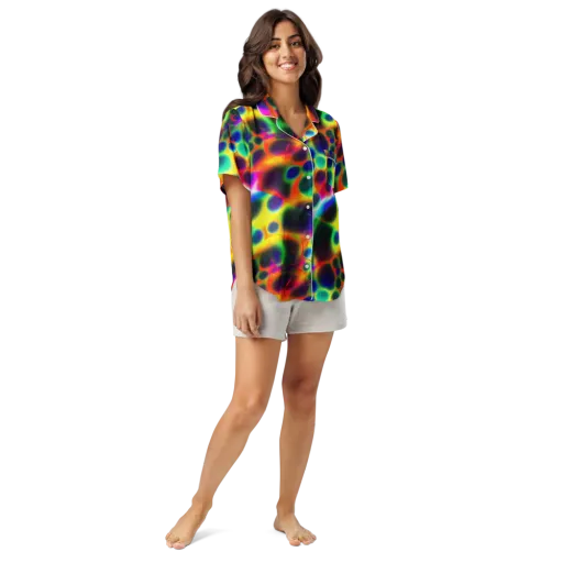Lucid Voltage on a Women's Short Sleeve Pajama Top