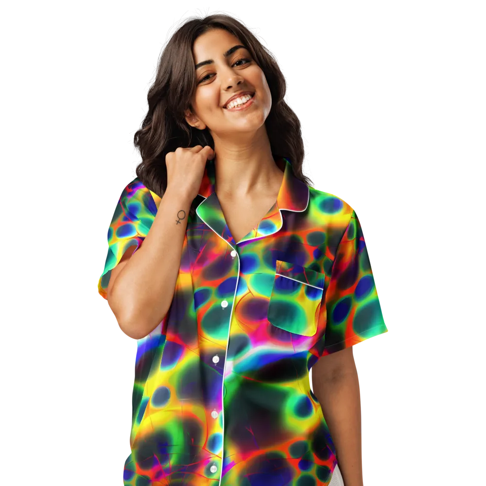 Lucid Voltage on Women's Short Sleeve Pajama Top — Front