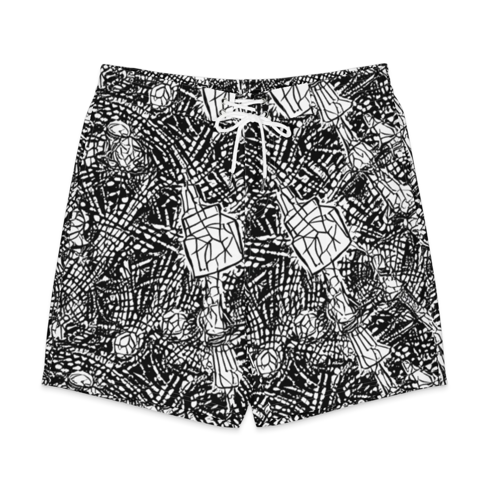 Obsidian Static on Men's Board Shorts — Front