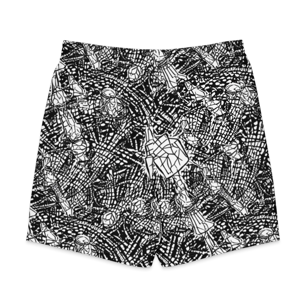 Obsidian Static on Men's Board Shorts — Back