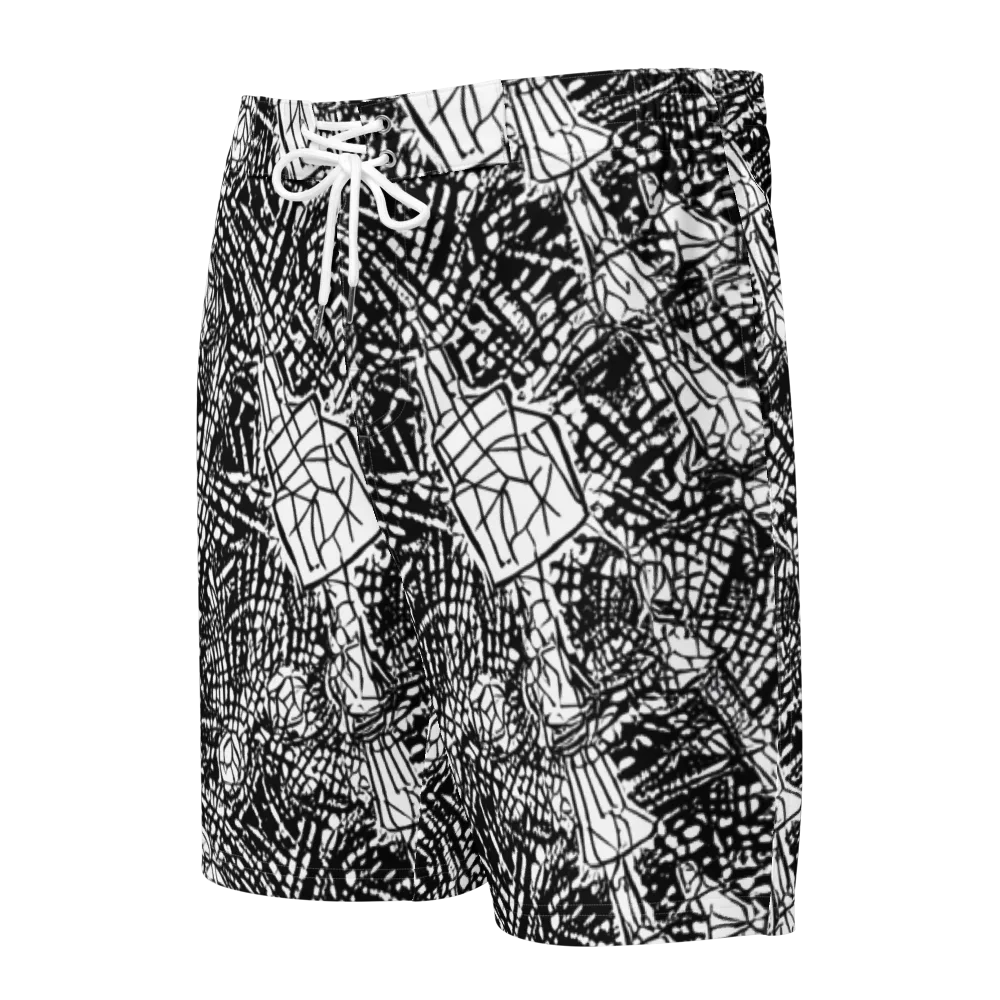 Obsidian Static on Men's Board Shorts — Front