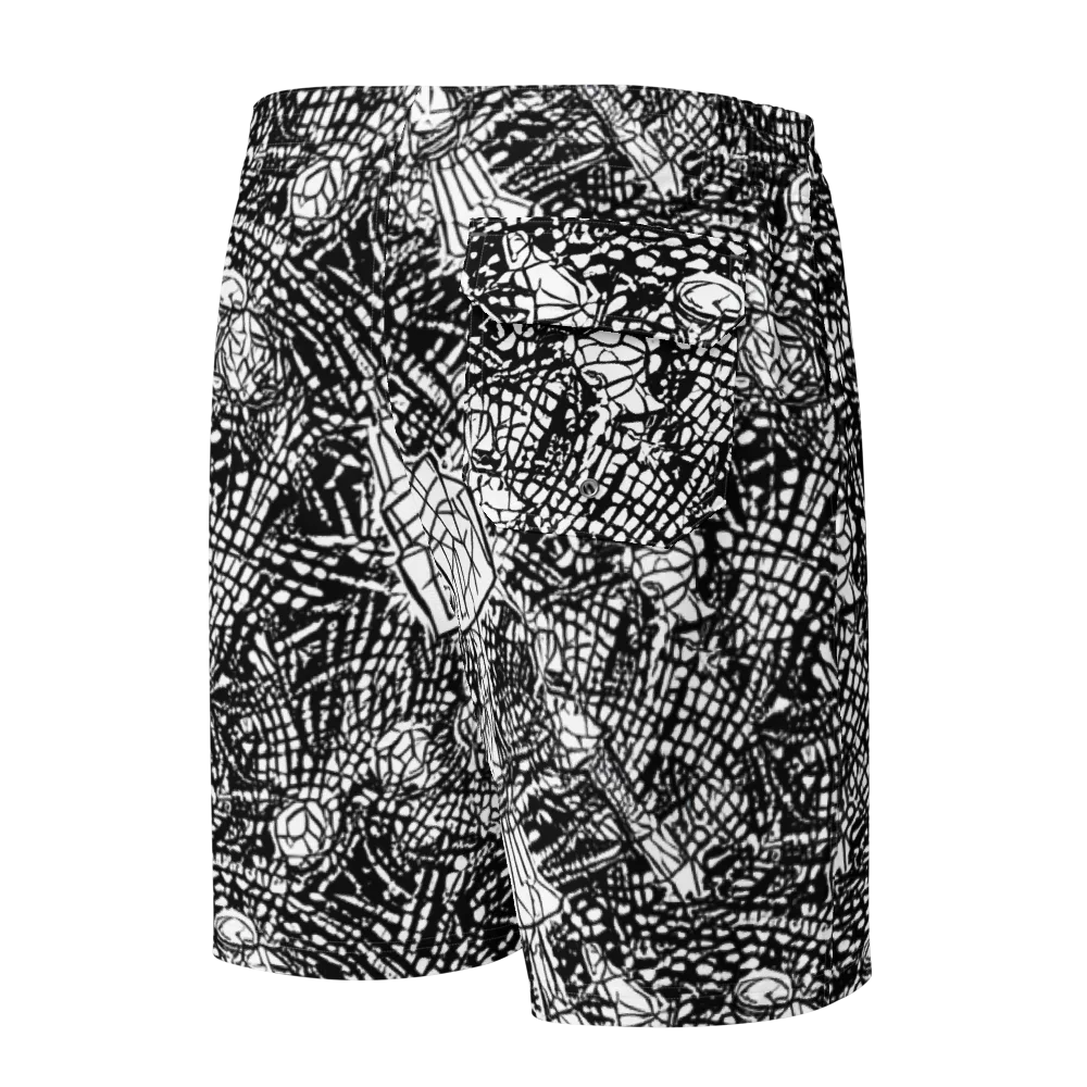 Obsidian Static on Men's Board Shorts — Back