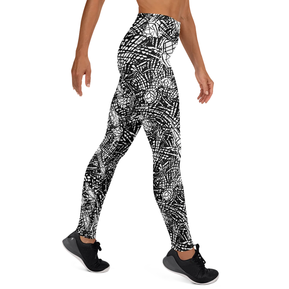 Obsidian Static on Yoga Leggings — Right