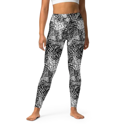 Obsidian Static on a Yoga Leggings