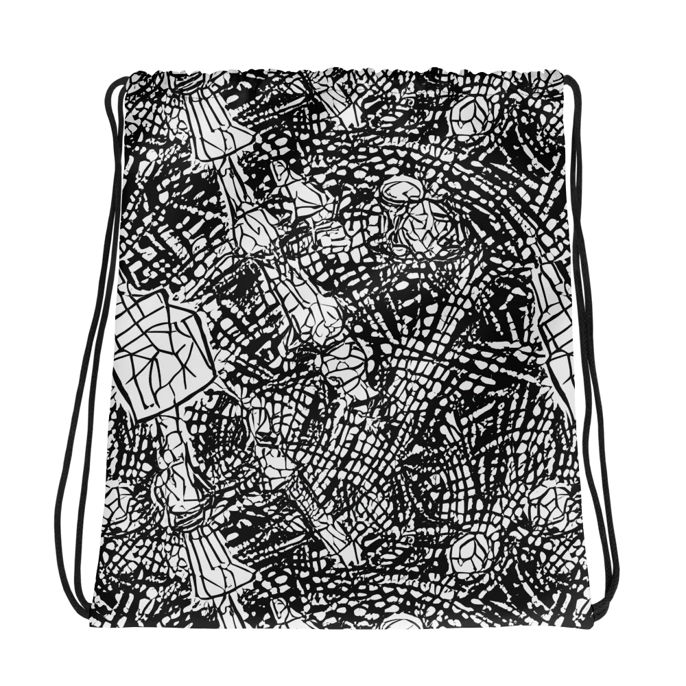 Obsidian Static on Drawstring Bag — Photo