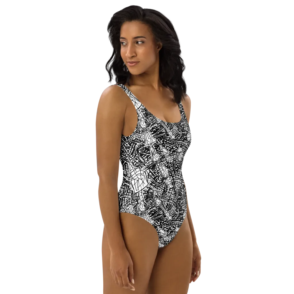 Obsidian Static on One-Piece Swimsuit — Right