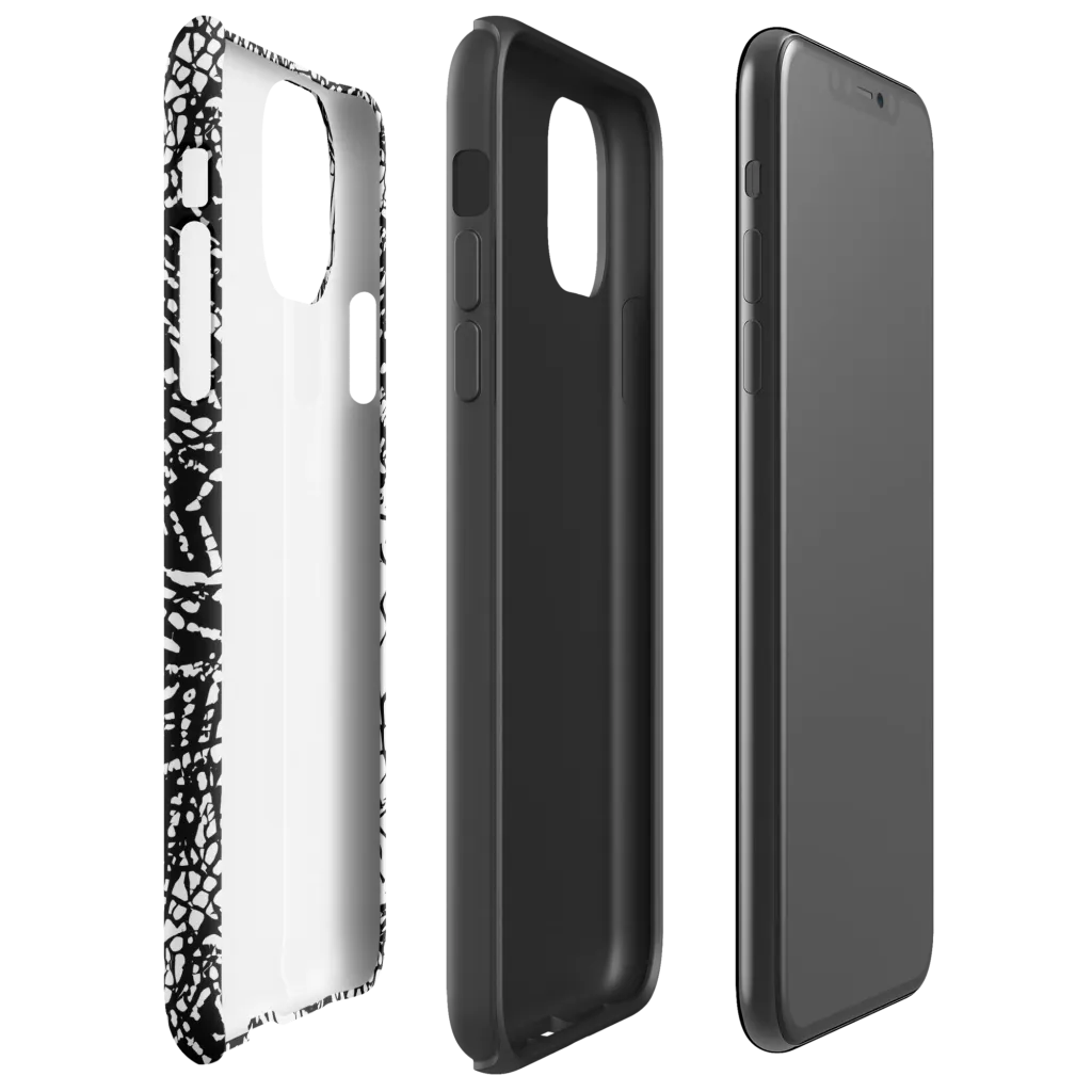 Obsidian Static on Tough Case for iPhone® — Right