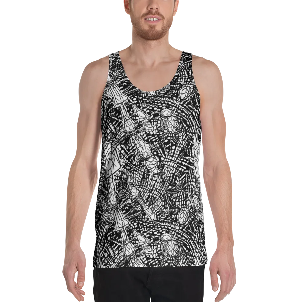 Obsidian Static on Men's Tank Top — Front