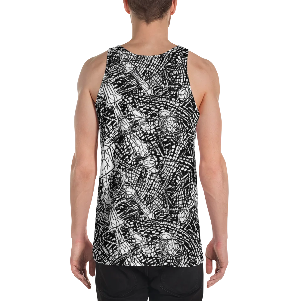 Obsidian Static on Men's Tank Top — Back