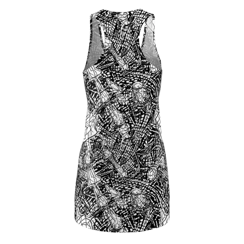 Obsidian Static on Racerback Dress — Back