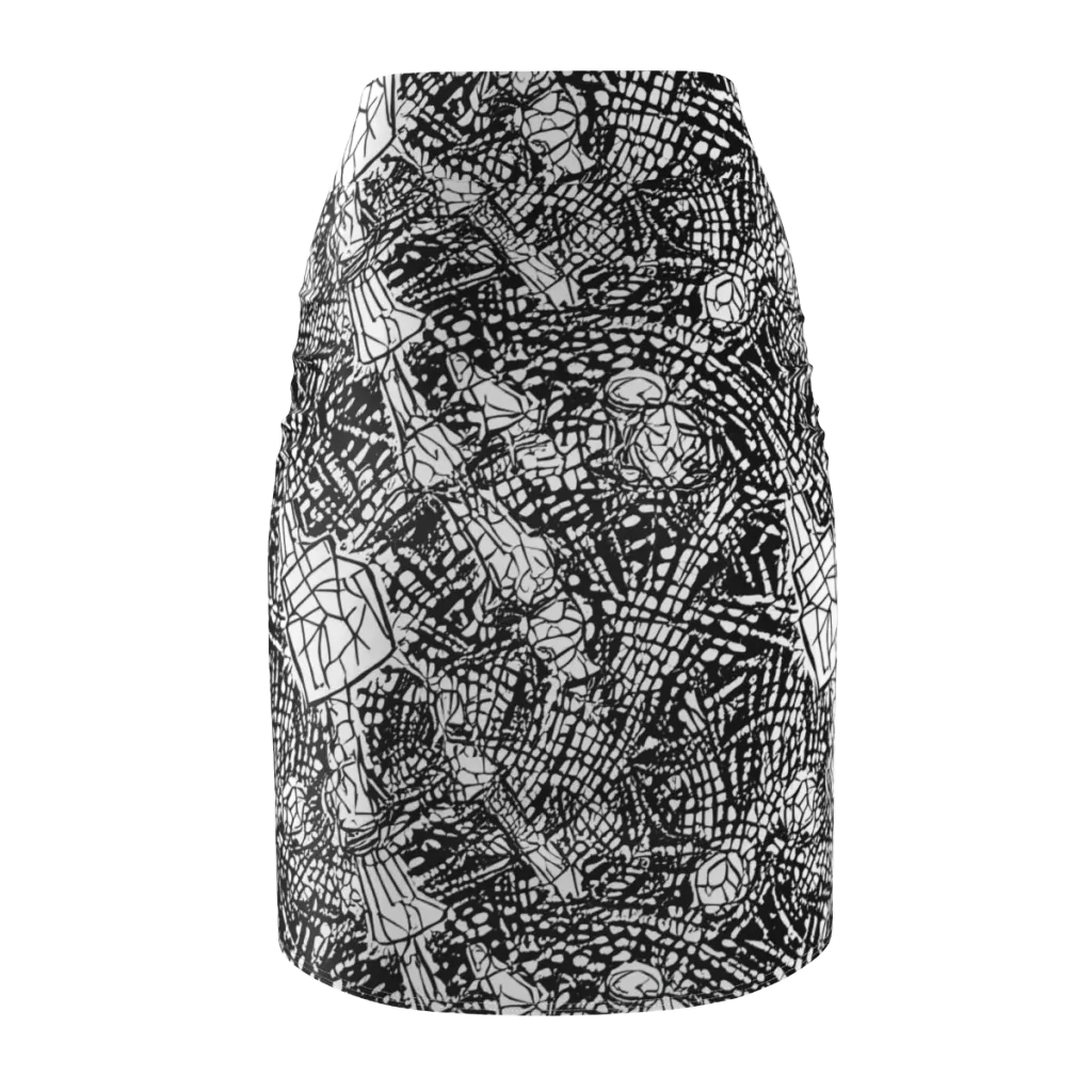 Obsidian Static on Pencil Skirt — Back