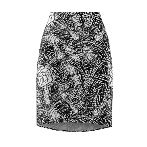 Obsidian Static on a Pencil Skirt