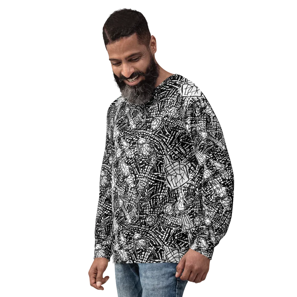 Obsidian Static on Sweatshirt — Left Front